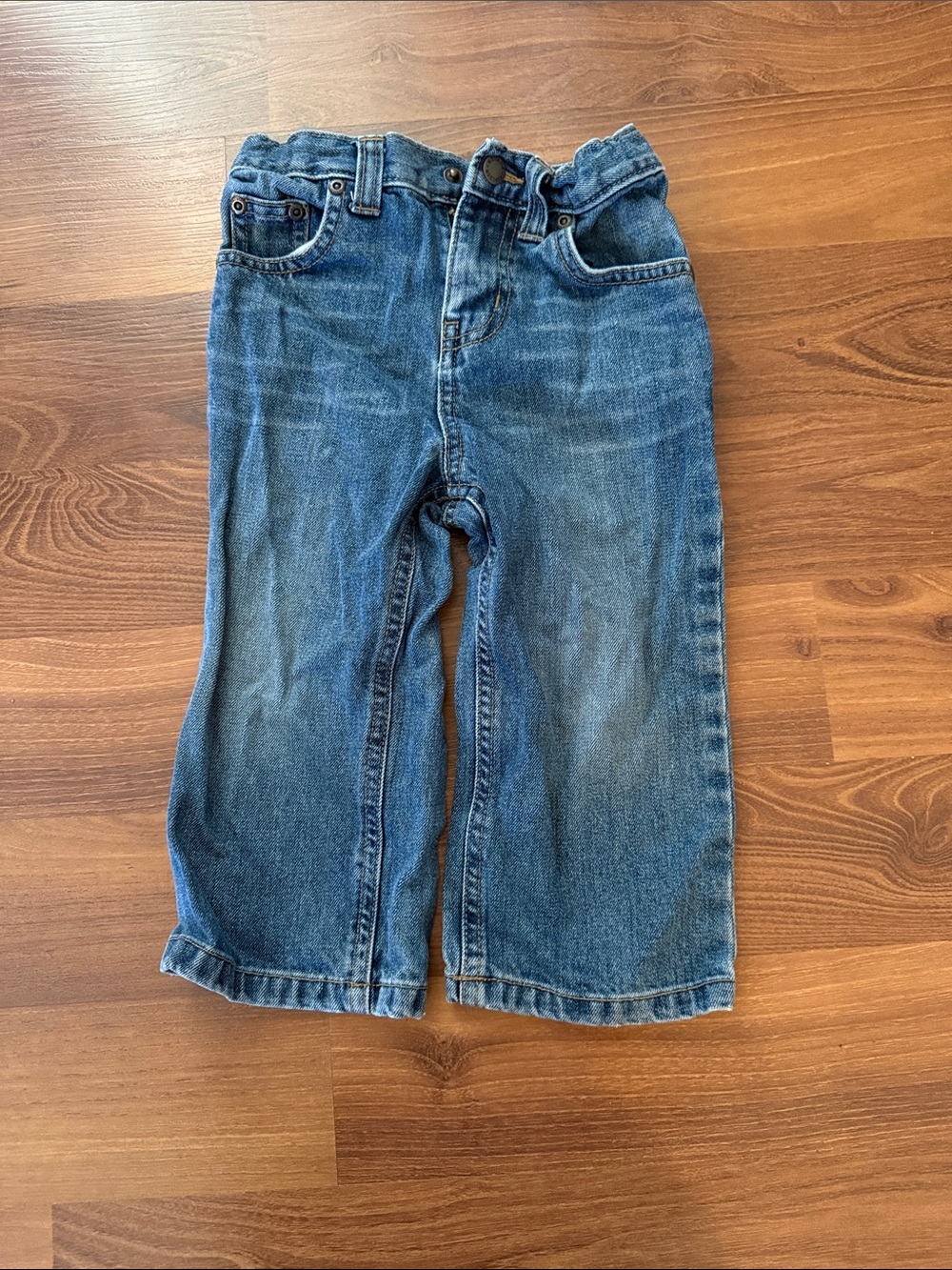 Kids Adjustable Waist Blue Denim Jeans